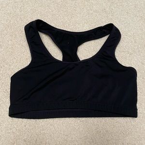 Fruit of the Loom Black Racerback Light Impact Unpadded Sports Bra